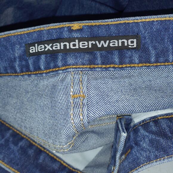 Alexander Wang 'Ez' Mid Rise Relaxed Straight Denim Jean Size 29 - Picture 4 of 5